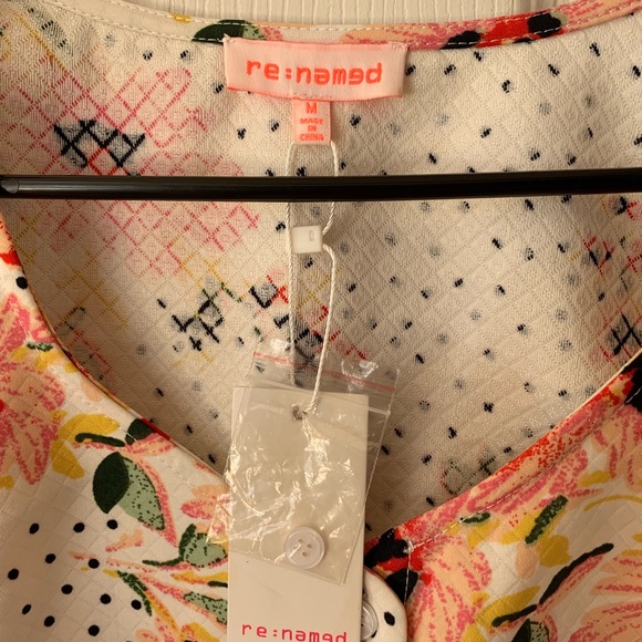 Re:named white w/ black dots/floral print NWT - Picture 3 of 5